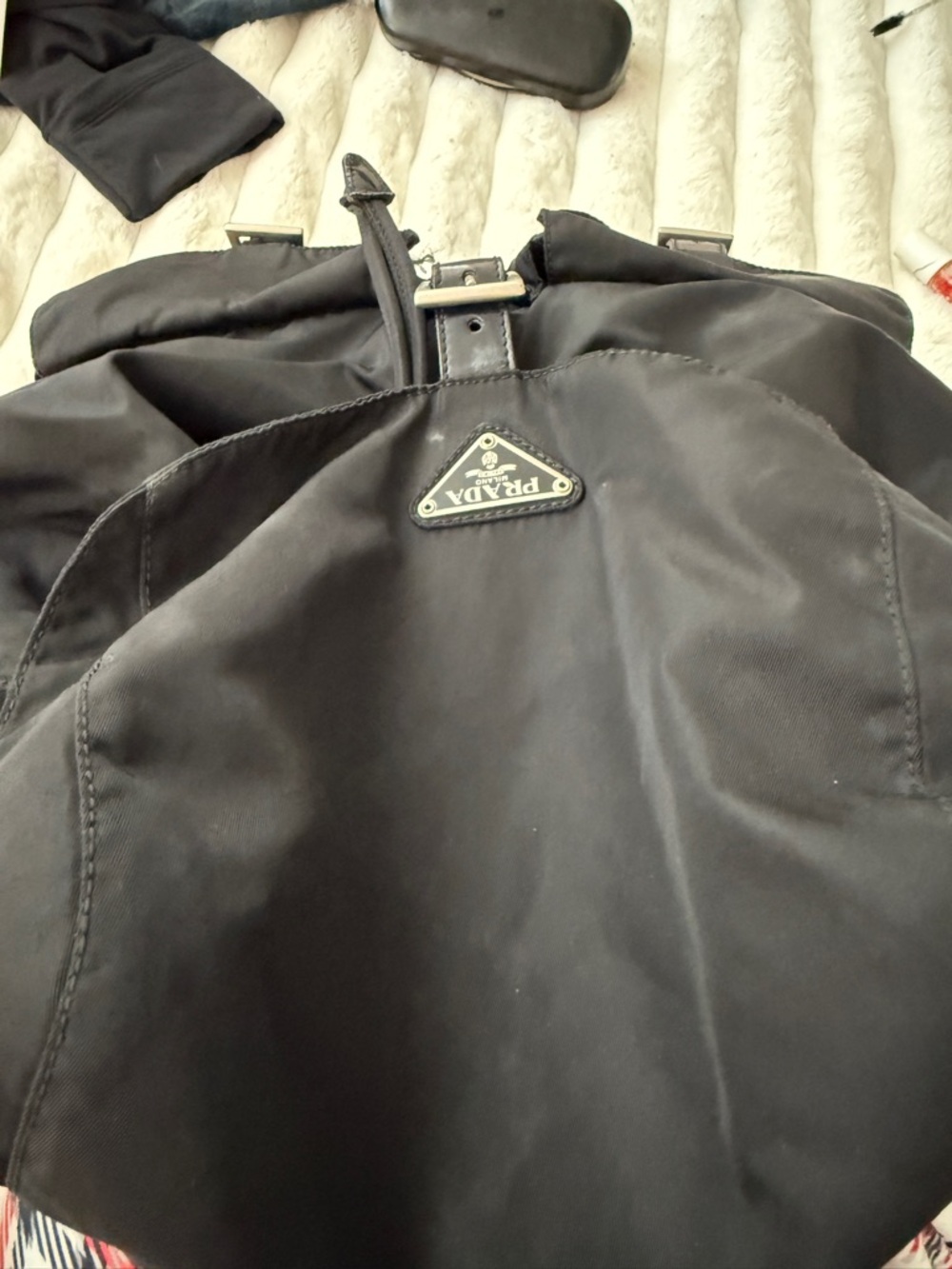 Prada Black Nylon Drawstring Backpack - Picture 9 of 9